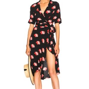 Ganni Harley Crepe Wrap Dress